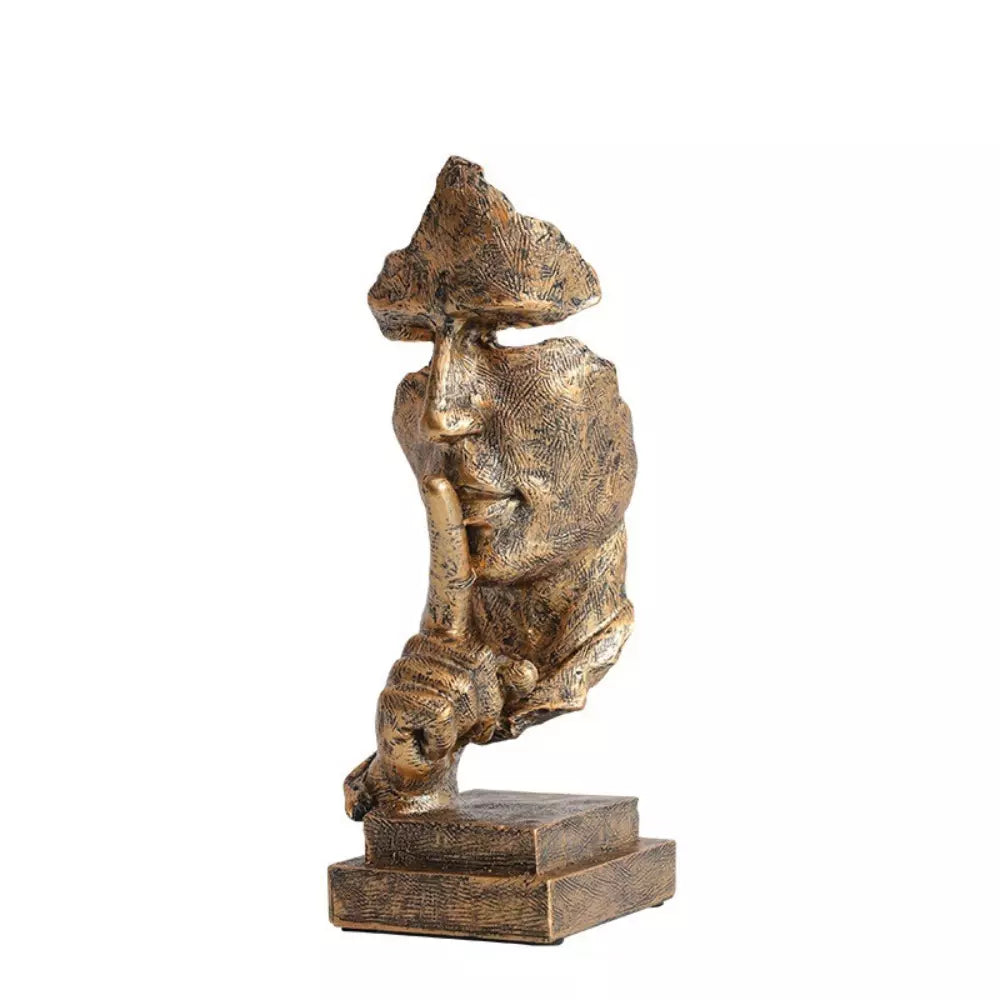Estatuetas Decorativas Silêncio é Ouro
