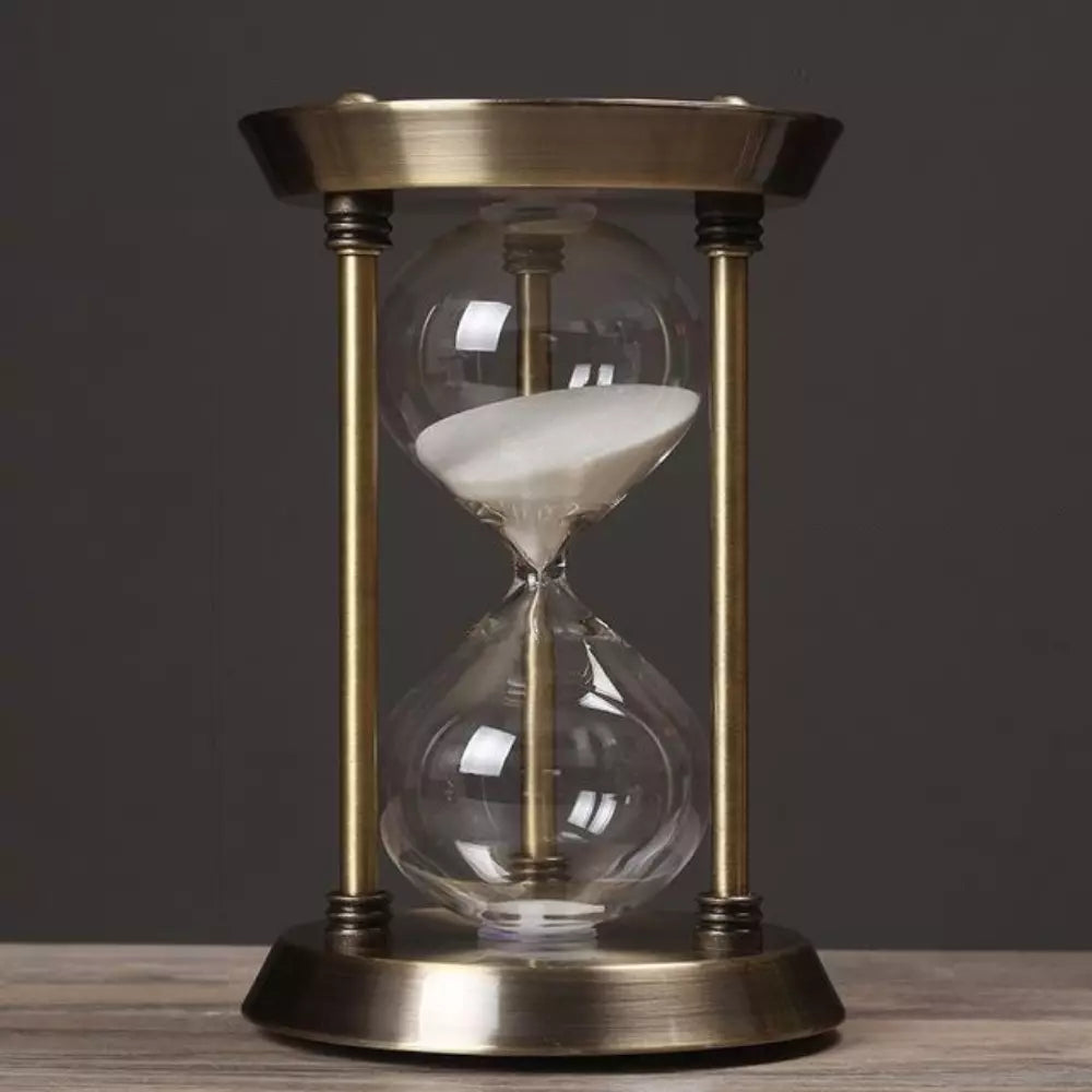 Ampulheta de Metal Decorativa Sand Timer Vintage