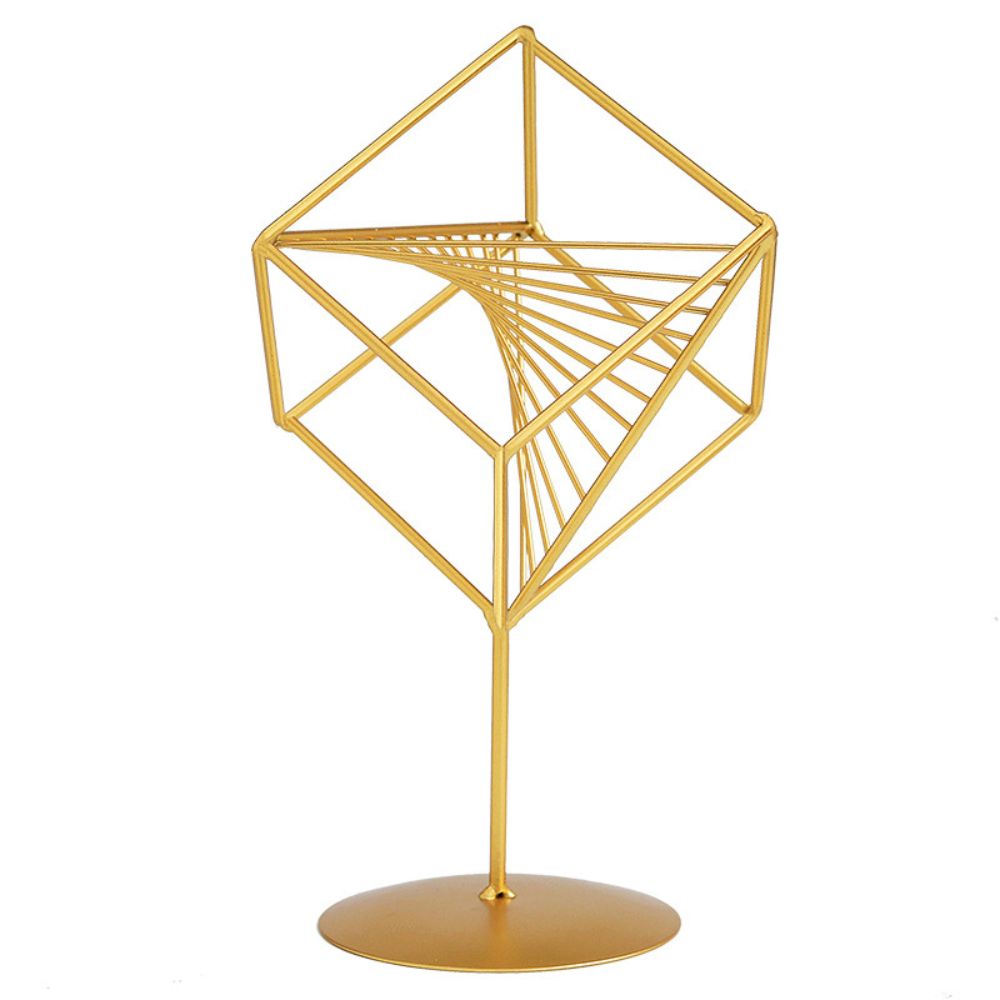 Ornamento de Metal Decorativo Cubo