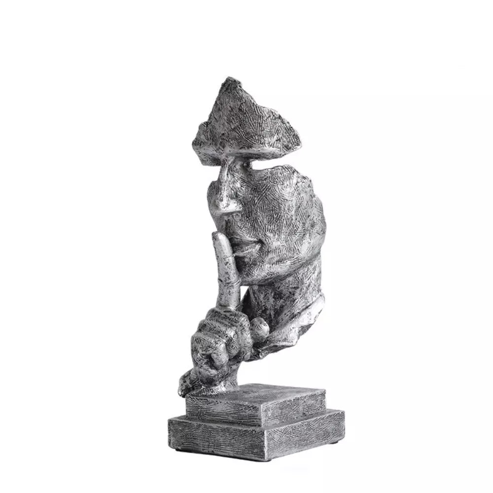 Estatuetas Decorativas Silêncio é Ouro