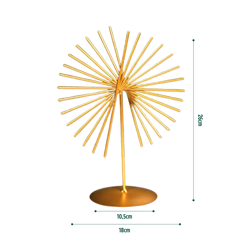 Ornamento de Metal Decorativo Linhas