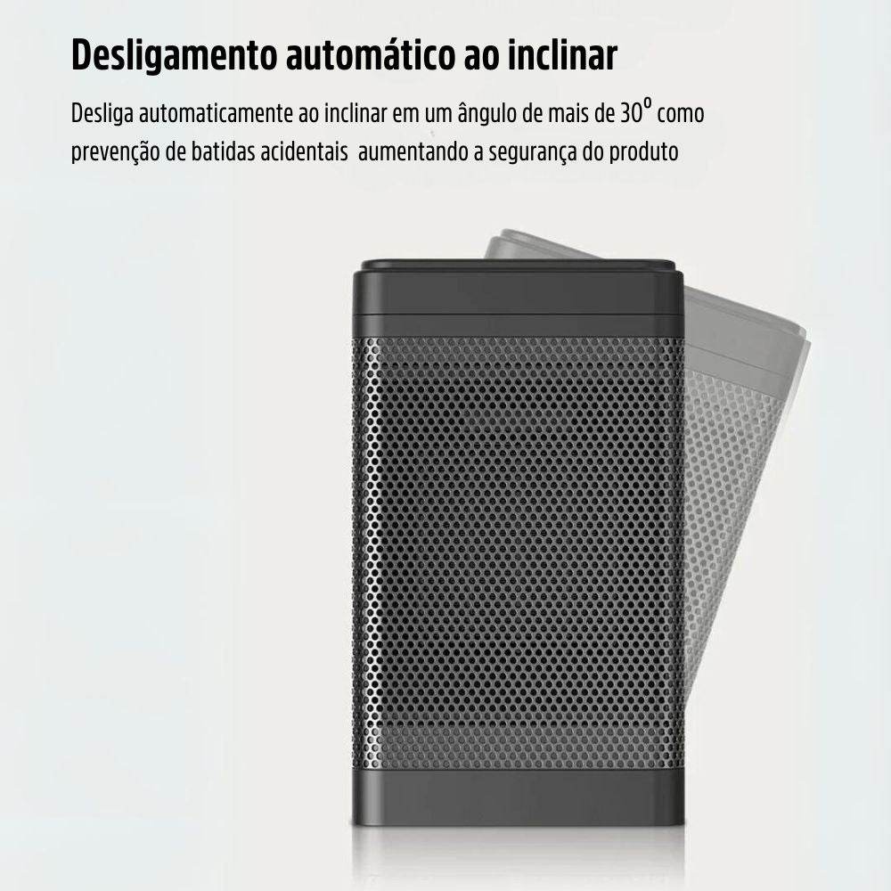 Aquecedor de Mesa Elétrico Giratório com Controle Remoto Baixo Consumo 1500w