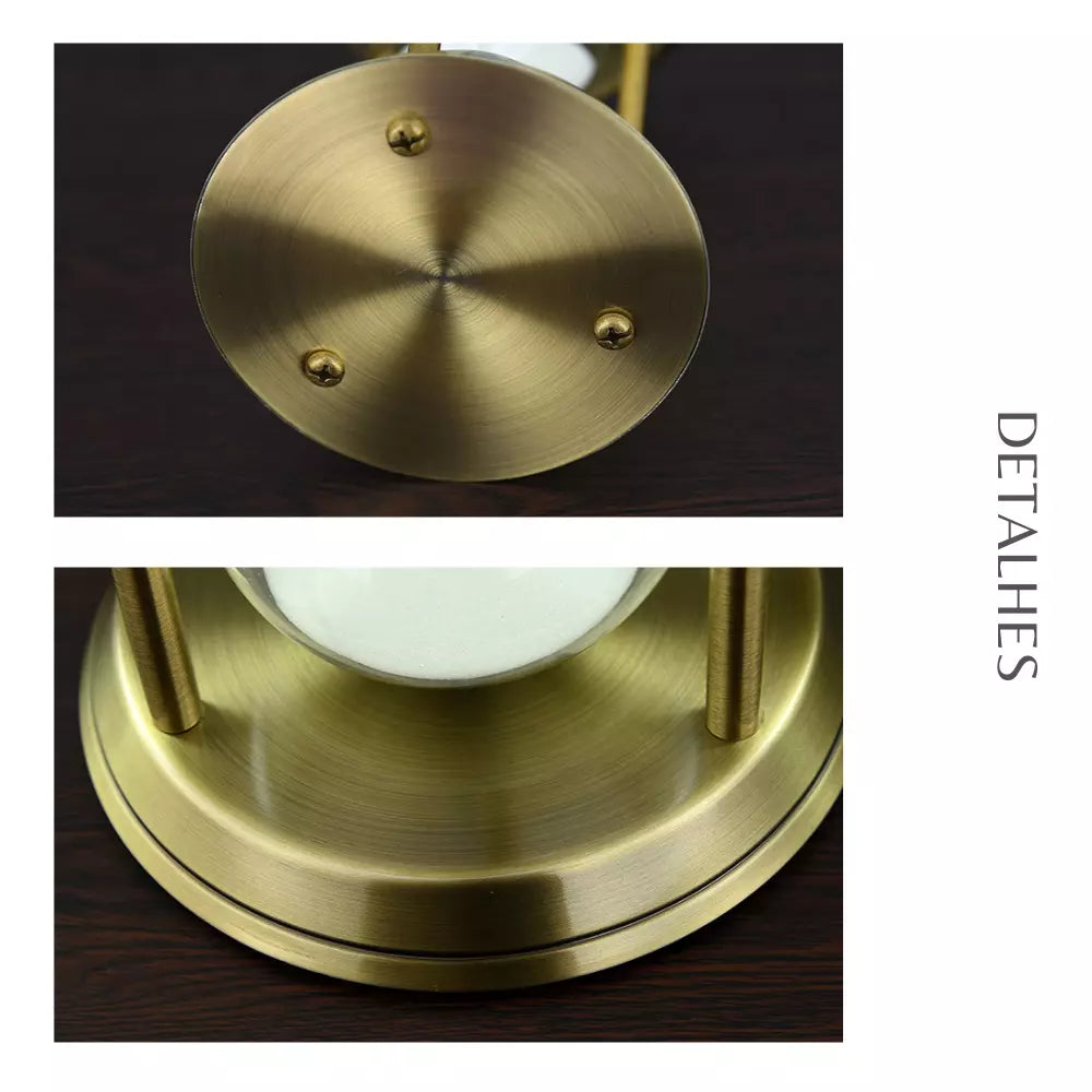Ampulheta de Metal Decorativa Sand Timer Vintage