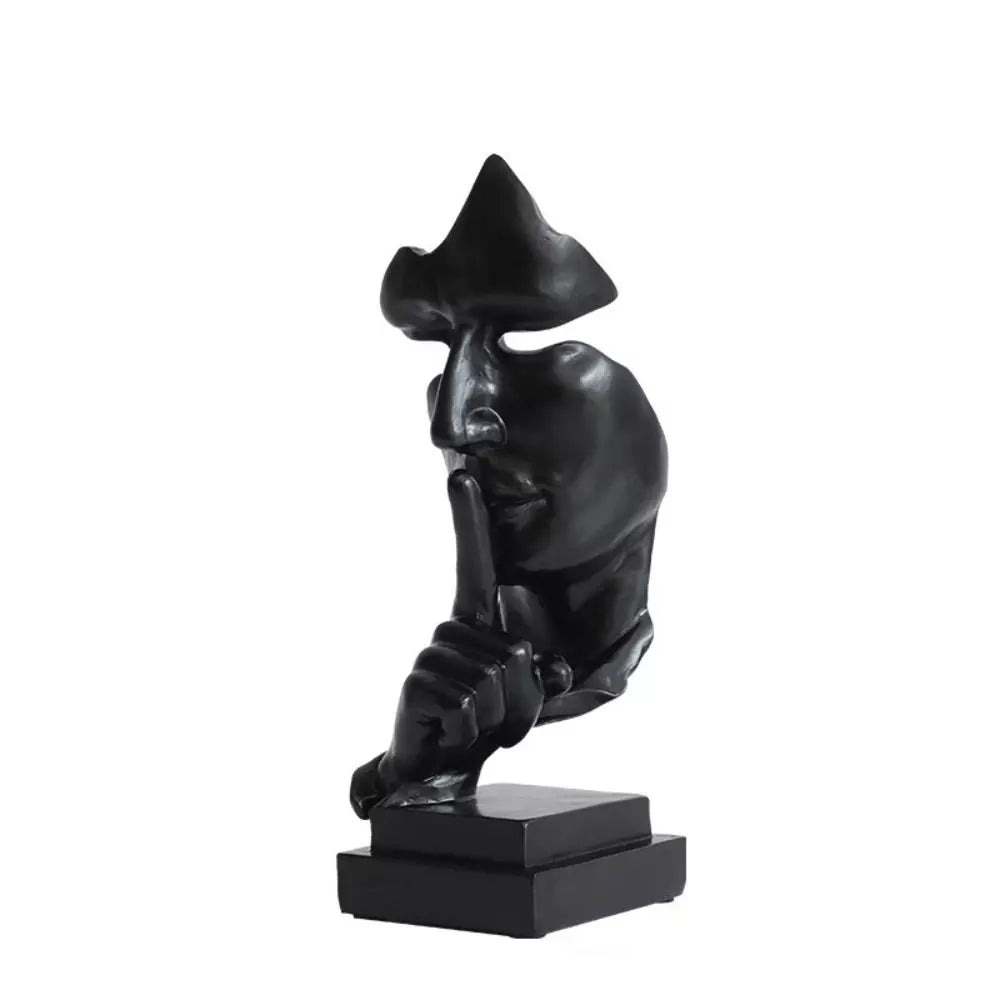 Estatuetas Decorativas Silêncio é Ouro