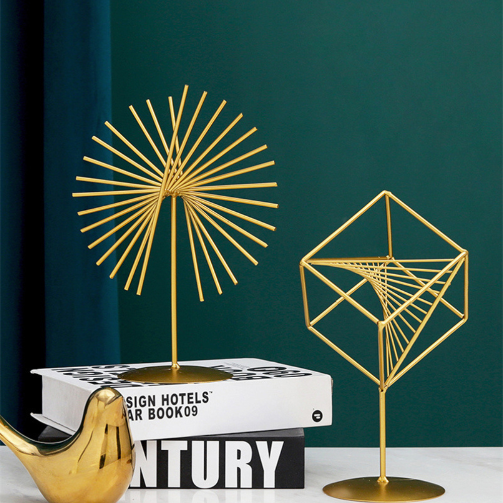 Ornamento de Metal Decorativo Linhas