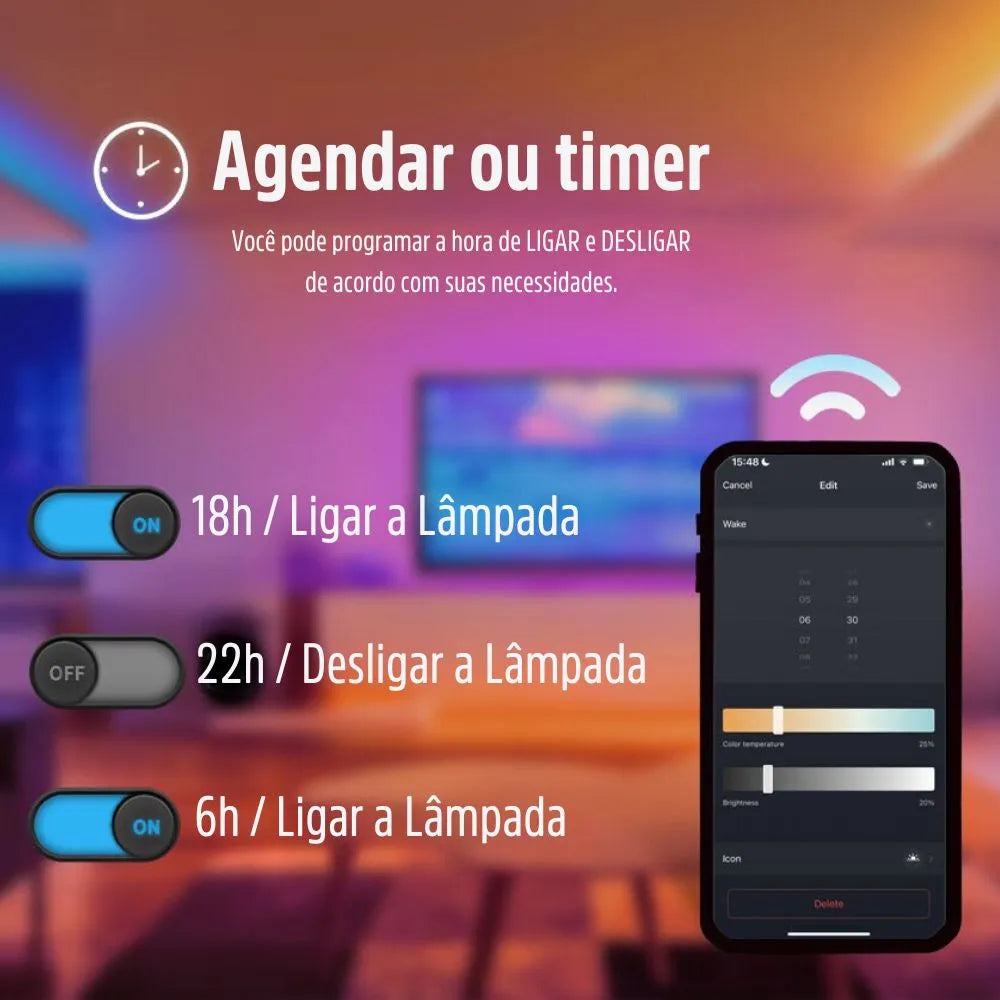 Luminária Plafon LED Inteligente RGB