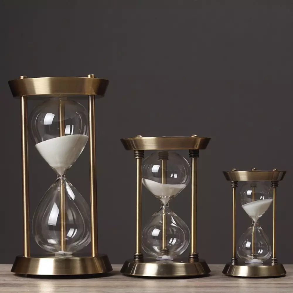 Ampulheta de Metal Decorativa Sand Timer Vintage
