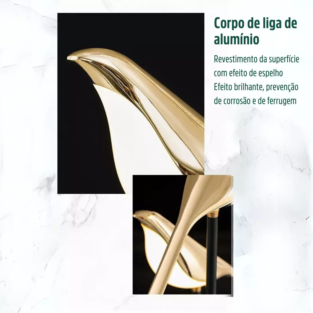 Arandela Luminária de Parede Pássaro LED