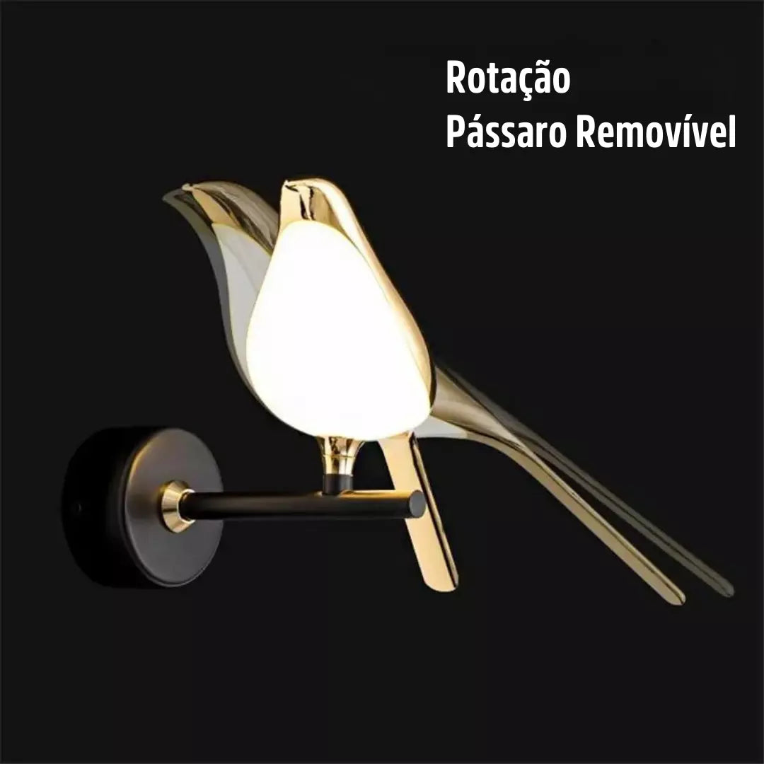 Arandela Luminária de Parede Pássaro LED