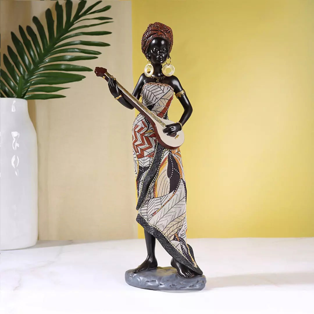 Estatuetas Decorativas Africanas Musicais