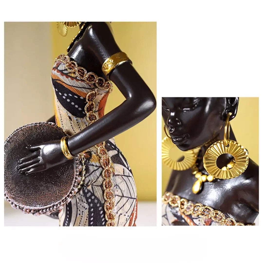 Estatuetas Decorativas Africanas Musicais