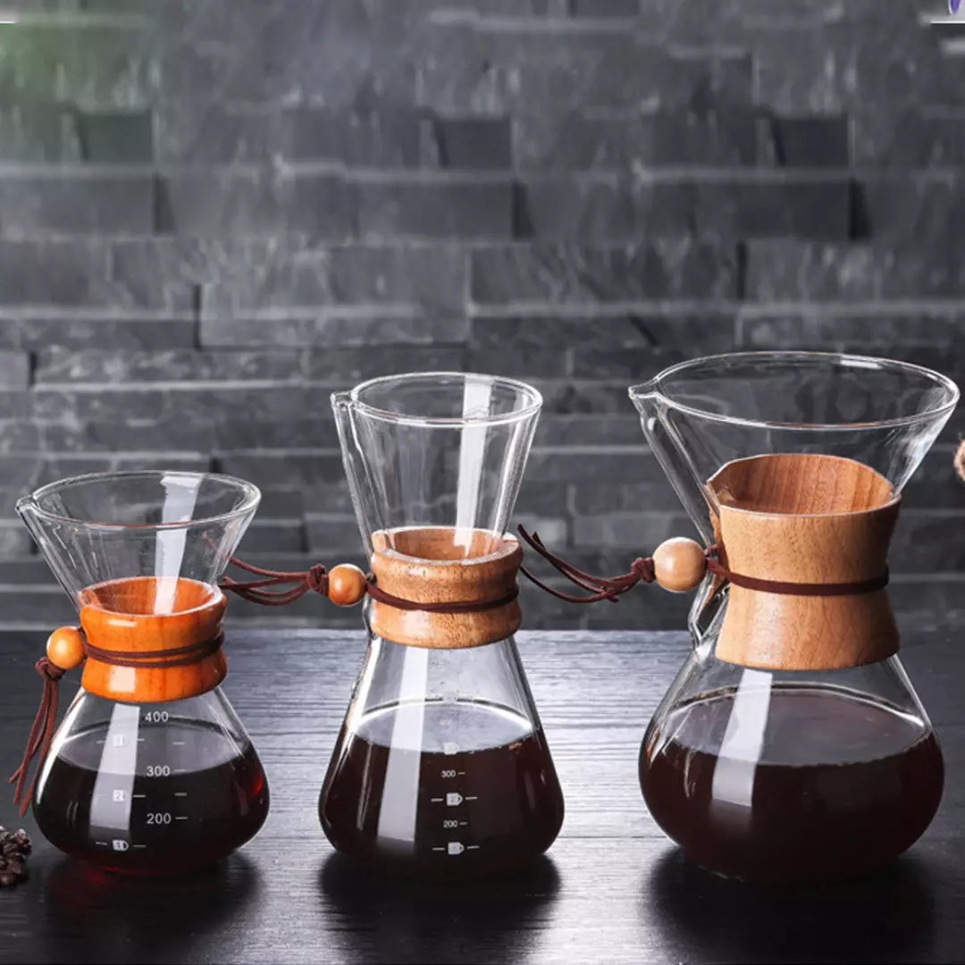 Jarra Passador de Café em Vidro com Filtro de Aço Inoxidável