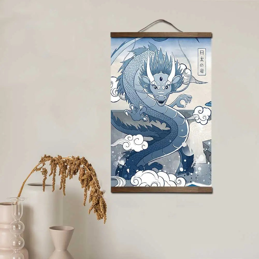 Tela Pôster Estilo Japonês Ukiyo-e Ryu