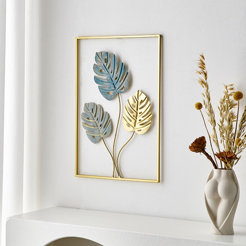 Quadro de Metal Vazado Decorativo Costela de Adão