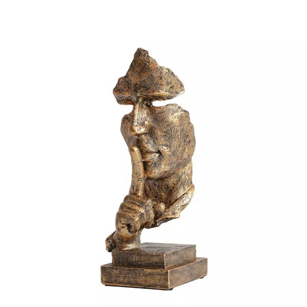 Estatuetas Decorativas Silêncio é Ouro