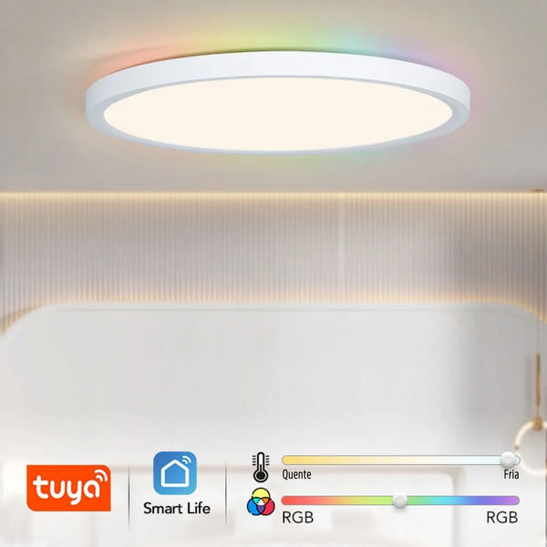 Luminária Plafon LED Inteligente RGB