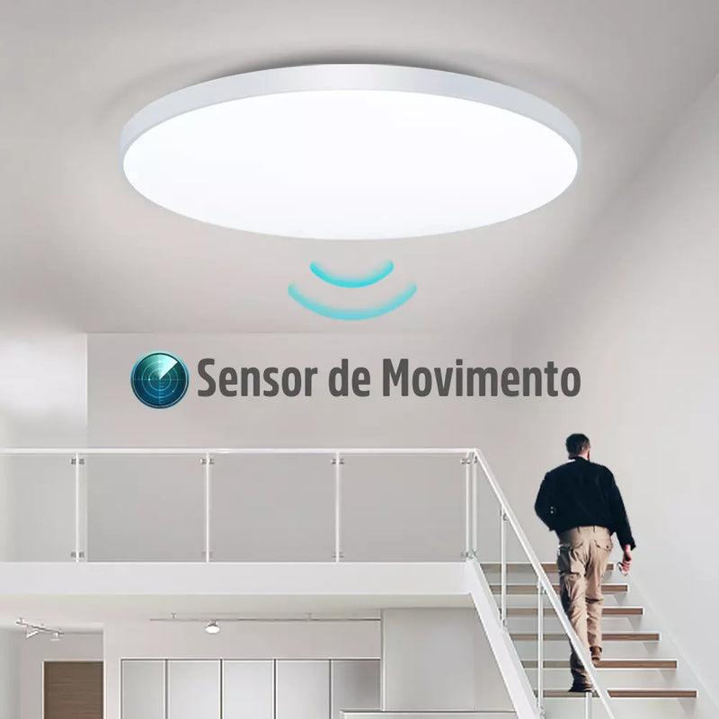 Luminária Plafon de LED com Sensor de Movimento
