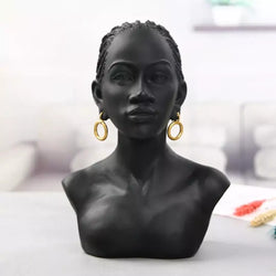 Busto Estatueta Mulher Africana Rastafari