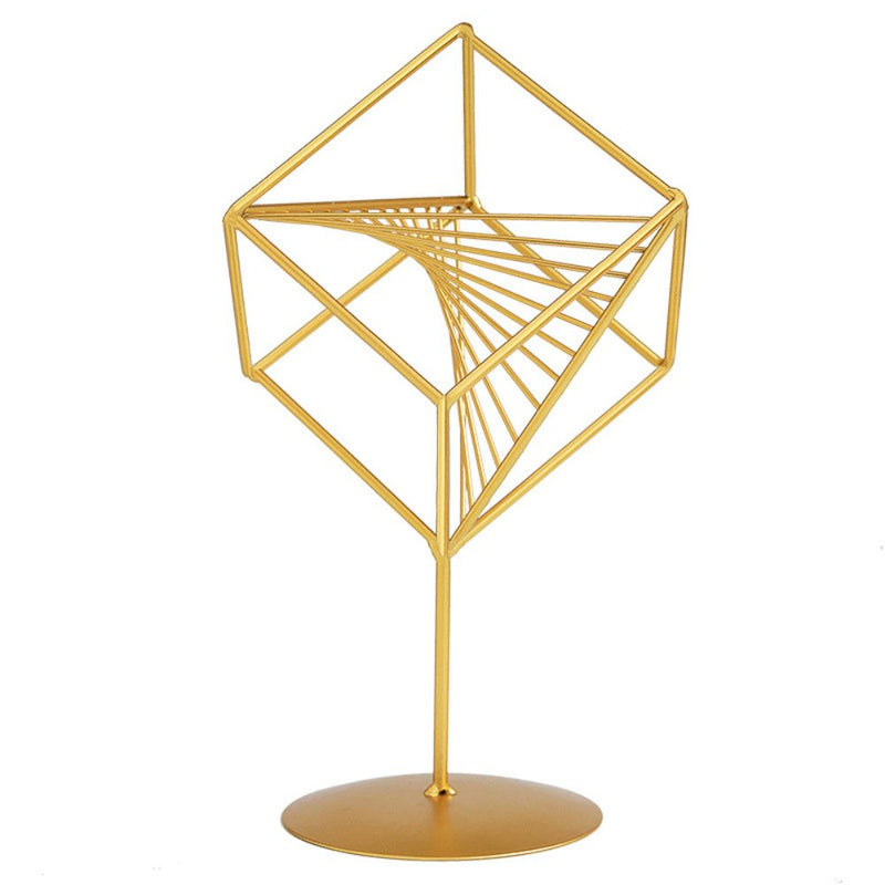 Ornamento de Metal Decorativo Cubo