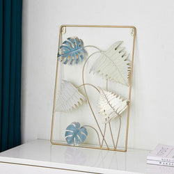 Quadro de Metal Vazado Decorativo Folhas Diversas