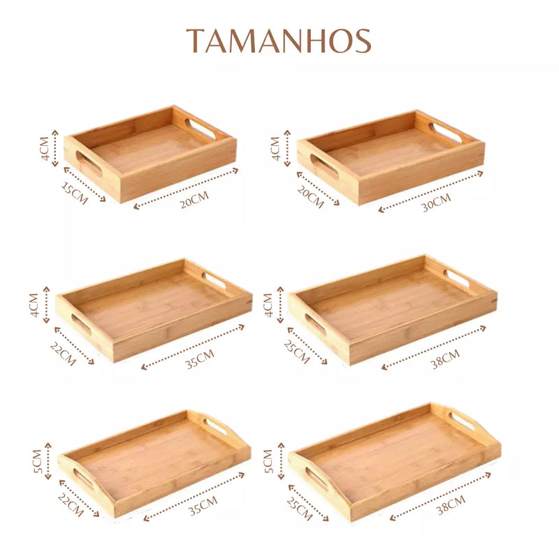 Bandeja de Bambu Natural
