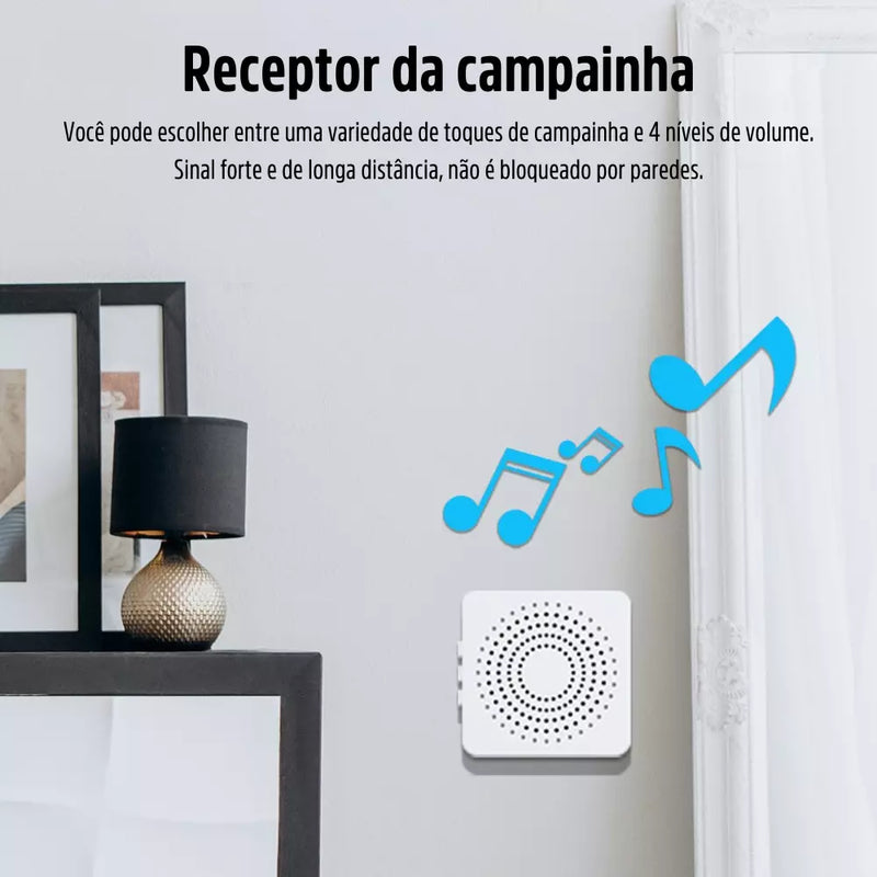 Campainha Inteligente Wifi com Câmera de Segurança
