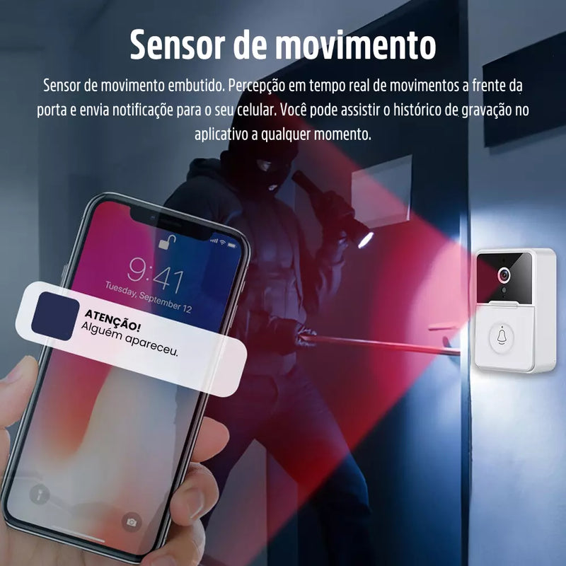 Campainha Inteligente Wifi com Câmera de Segurança