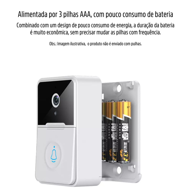 Campainha Inteligente Wifi com Câmera de Segurança