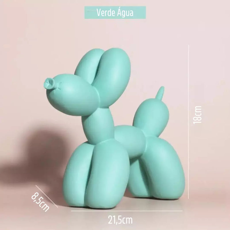 Escultura Decorativa Cachorro de Balão Resina
