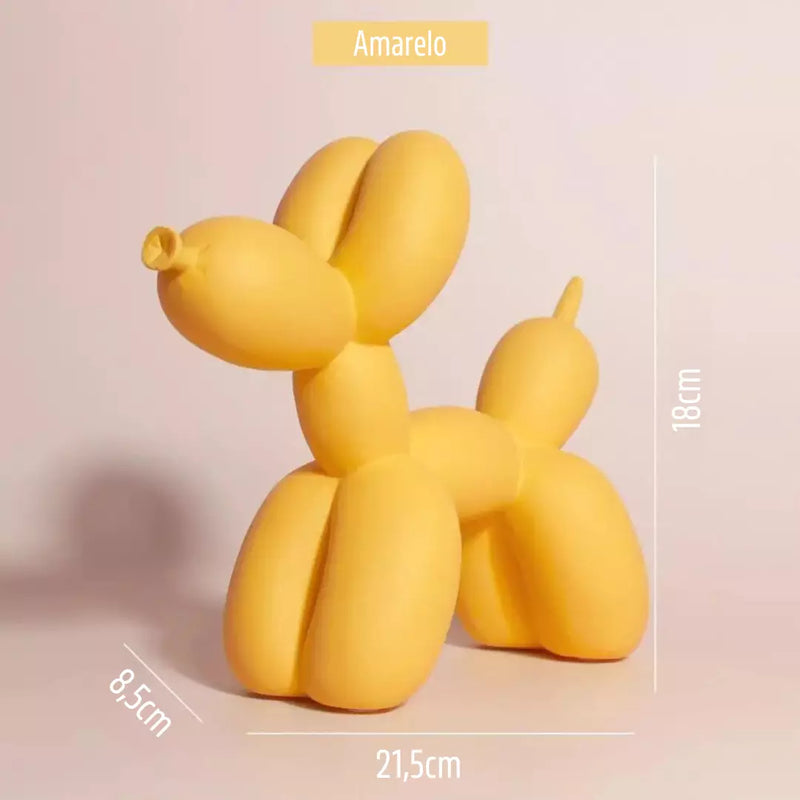Escultura Decorativa Cachorro de Balão Resina