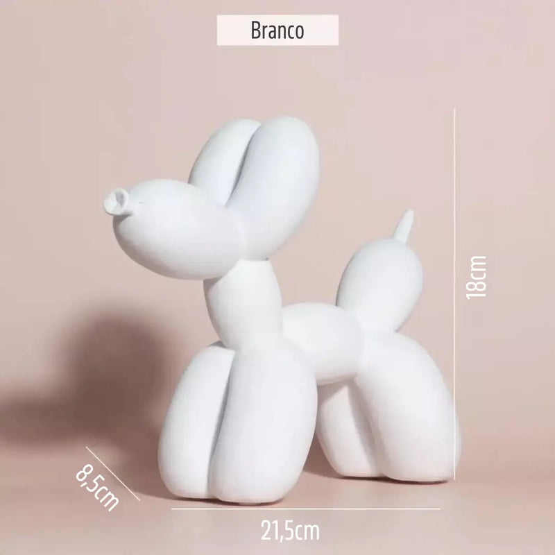 Escultura Decorativa Cachorro de Balão Resina