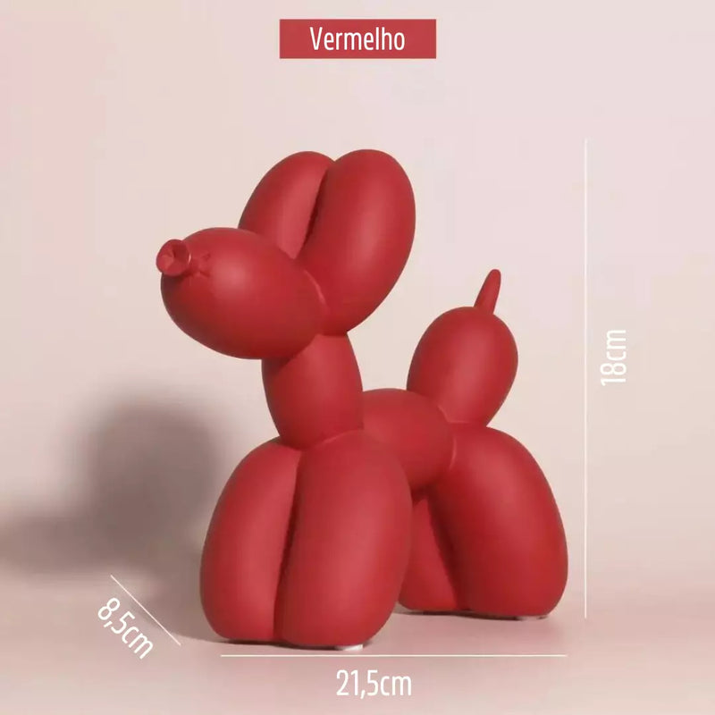 Escultura Decorativa Cachorro de Balão Resina