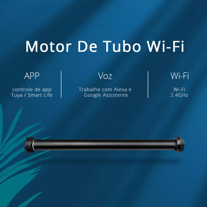 Motor Cortina Persiana Com Controle + Wifi Tuya Google Alexa