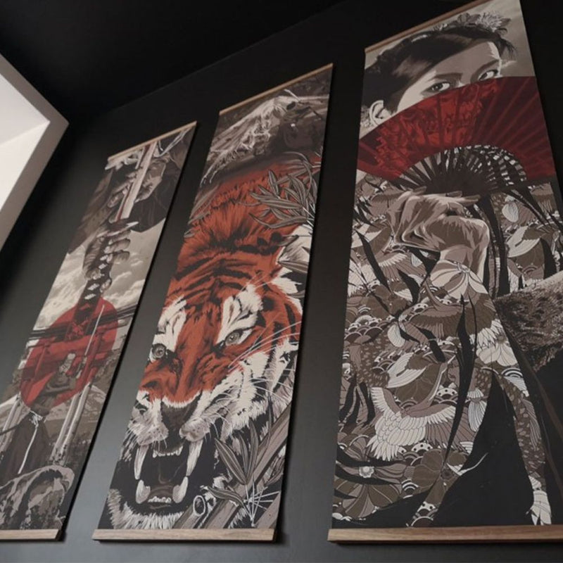 Tela Pôster Samurai Arte Japonesa