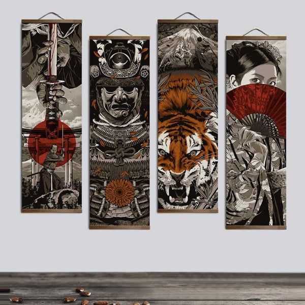 Tela Pôster Samurai Arte Japonesa