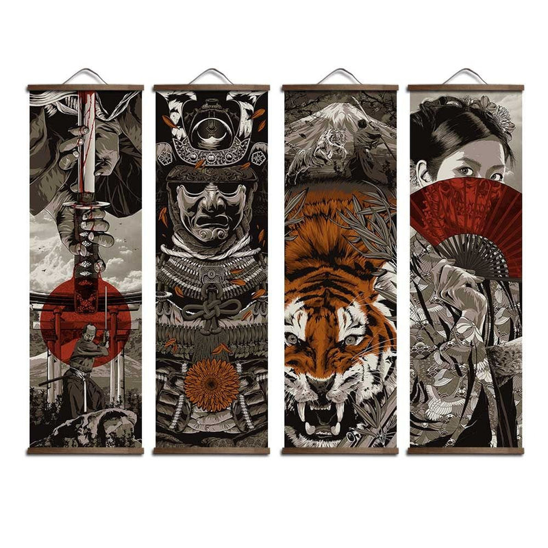 Tela Pôster Samurai Arte Japonesa
