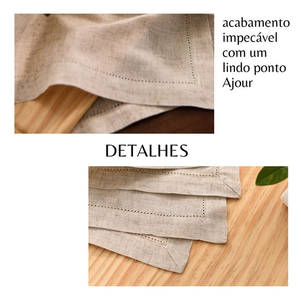 Jogo de Guardanapos Linho 45x45cm