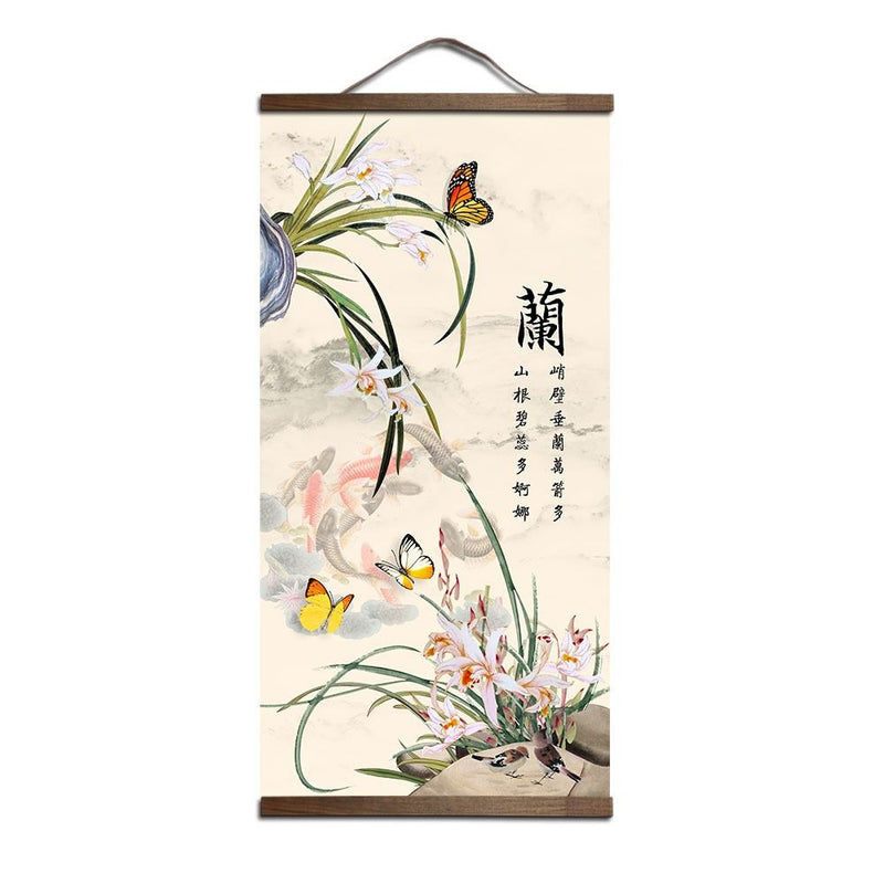 Tela Pôster Flores Orientais Arte Japonesa