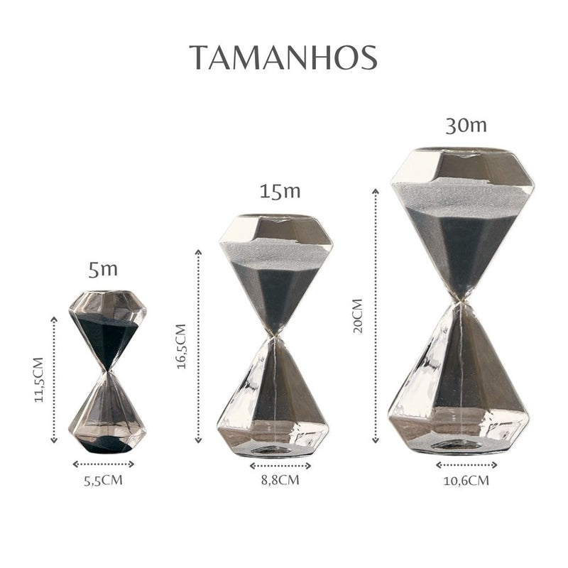 Ampulheta Decorativa Sand Timer Geometric