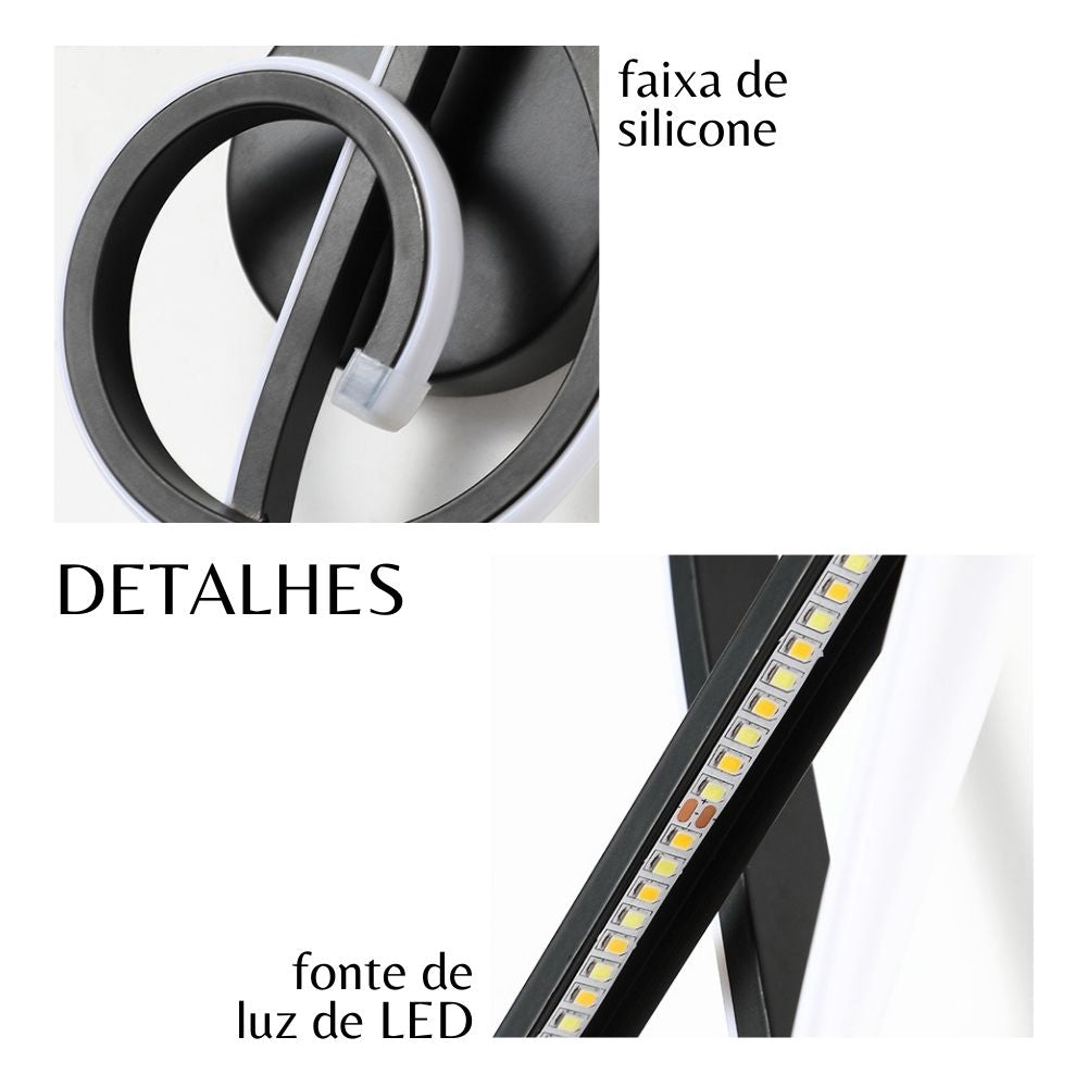 Arandela de Parede Infinita Minimalista Cozani