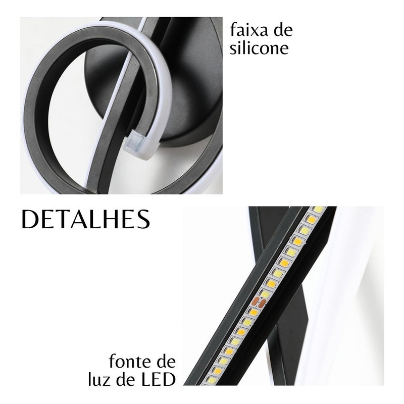 Arandela de Parede Infinita Minimalista Cozani