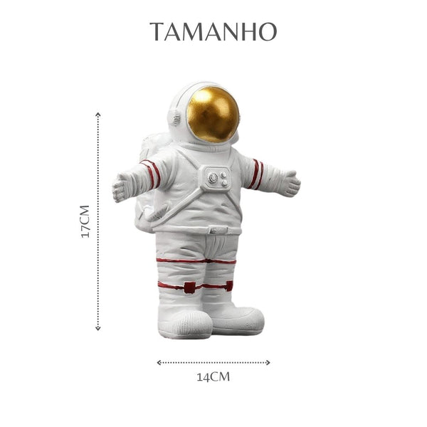 Estatueta Decorativa de Astronauta Abraço