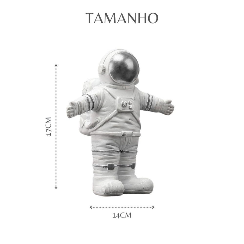 Estatueta Decorativa de Astronauta Abraço