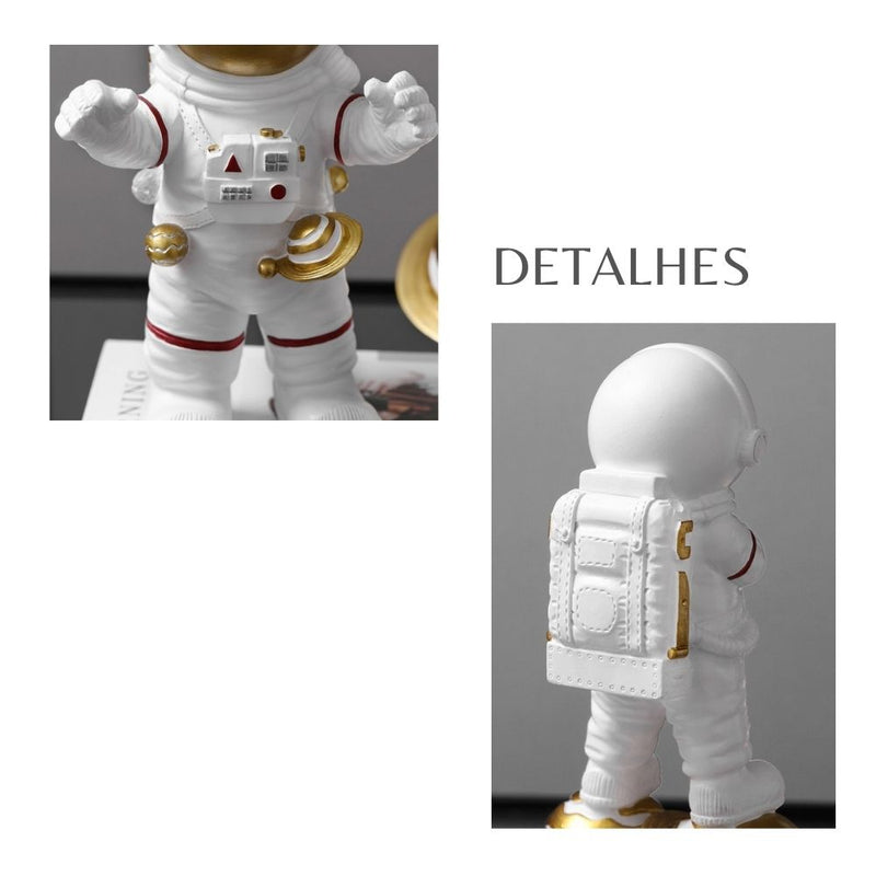 Estatueta Decorativa de Astronauta Impressionado