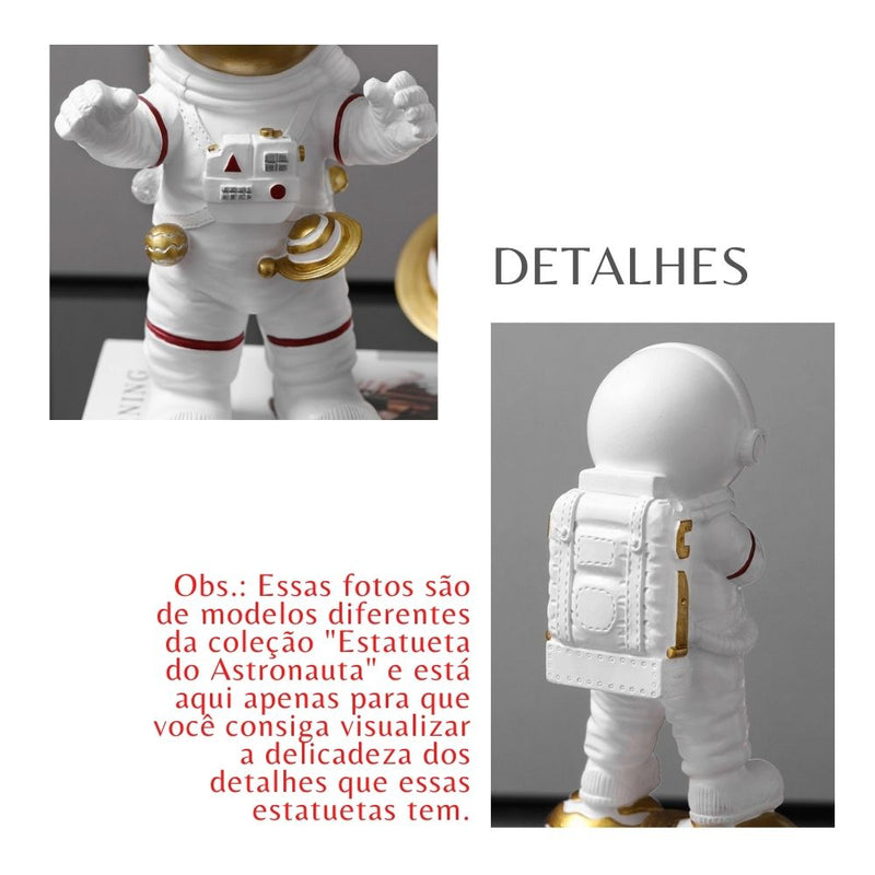 Estatueta Decorativa de Astronauta Em Órbita