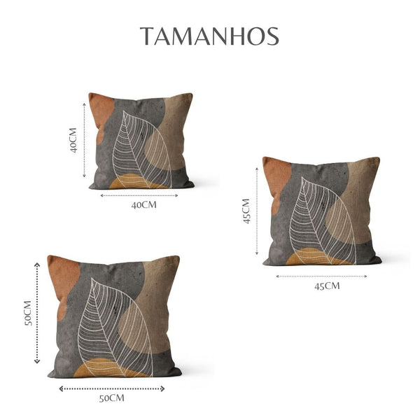 Capa de Almofada Coleção Folhas Grey 01