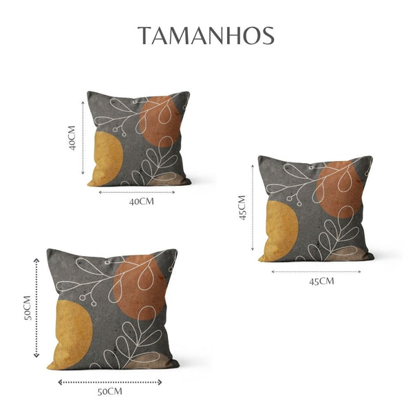 Capa de Almofada Coleção Folhas Grey 02