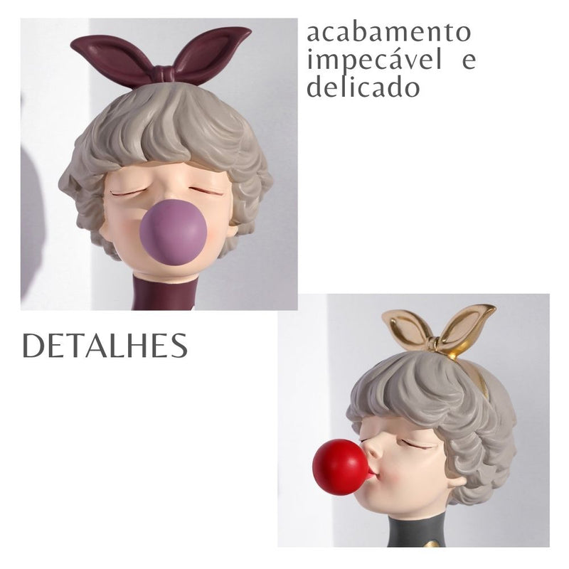 Estatuetas Decorativa Mika Goma de Mascar 32cm