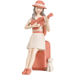 Estatueta Decorativa Mika Viajante Amante da Música
