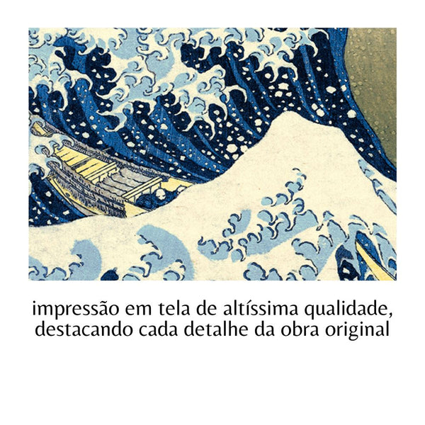 Tela Pôster Onda Kanagawa Arte Japonesa